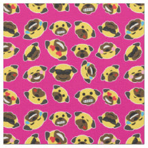 Roses indien de tissu de motif d'émoticône d'Emoji