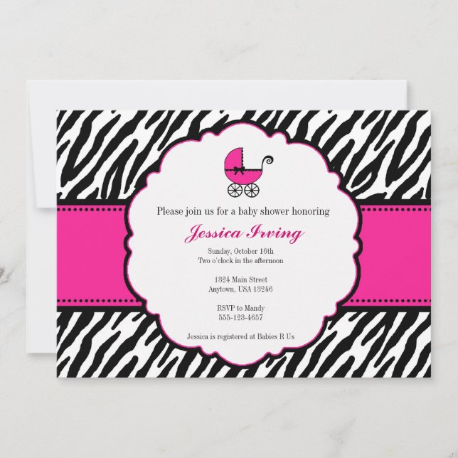 Roses indien et invitation de baby shower (Devant)