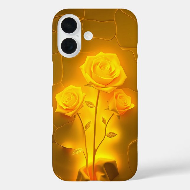 Roses Jaunes Lumière Coque-Mate coque iphone (Verso)