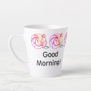 Roses modernes - Latte Mug personnalisé