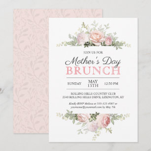 Roses Mother's Day Brunch Einladung