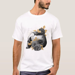 Roses noirs avec crâne T-shirt gothique