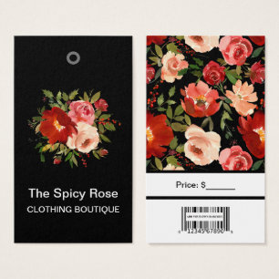 Roses personnalisées avec étiquettes de prix à cod