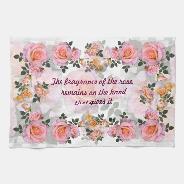 Roses pour mon amour ~ Serviette de cuisine # 3 (Horizontal)