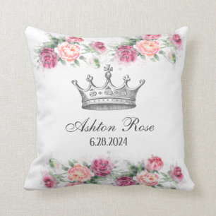 Roses princiers Coussin de bébé personnalisé