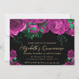 Roses Quinceanera Einladung