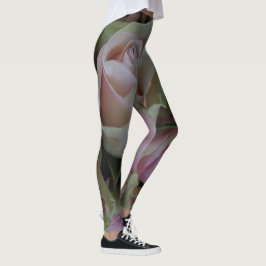 Roses romantiques Fleurs roses Leggings floraux