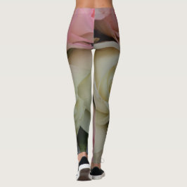 Roses romantiques Fleurs roses Leggings floraux