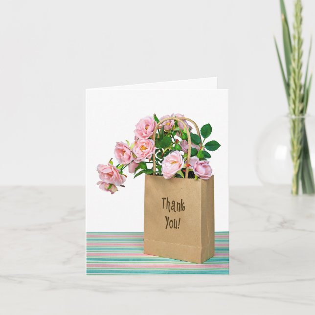 Roses Rose Merci Dans Sac Brown (Devant)