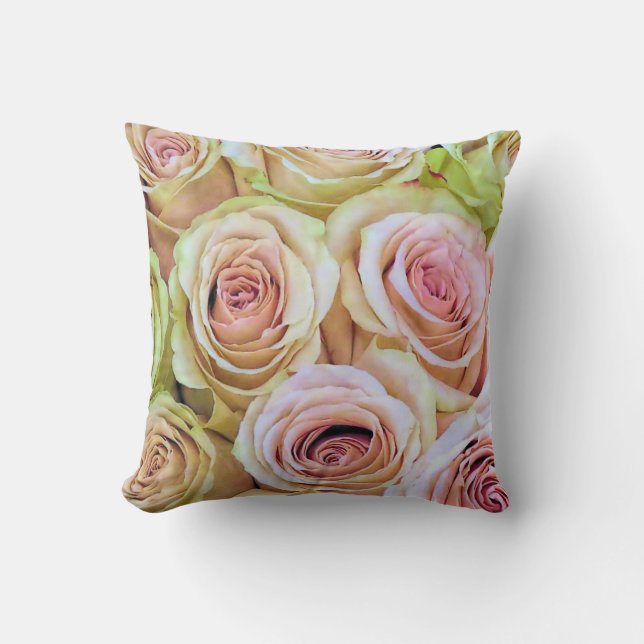 Roses rose pâle - coussin (Recto)