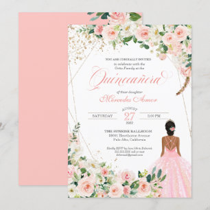 Roses Roses Blues Quinceanera Feier Einladung