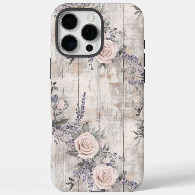 Roses roses élégantes et Lavender iPhone / coque i (Verso)