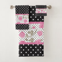 Roses roses et Pois noirs et blancs