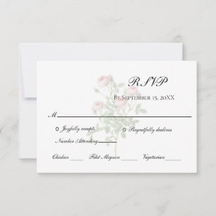 Roses Roses Floral Elegantes formales klassisches  RSVP Karte