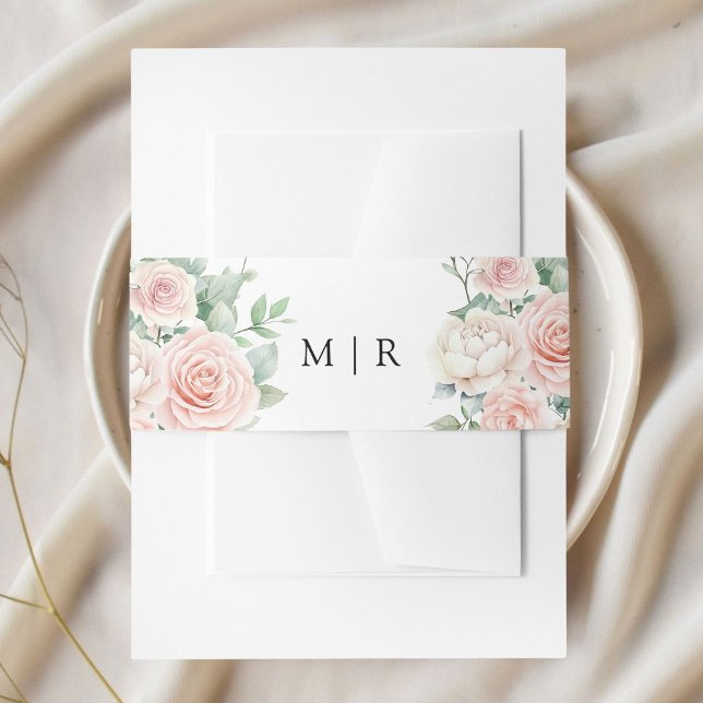 Roses Roses Rosa Rose Hochzeit Einladungsbanderole (Von Creator hochgeladen)