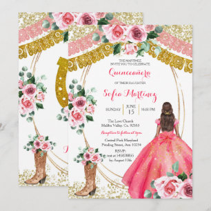 Roses roses rose Invitation - Fille mexicaine blan