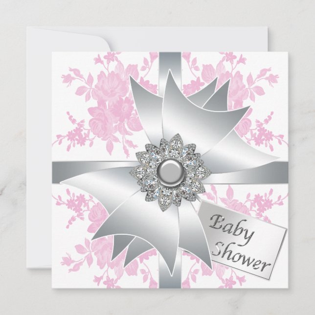 Roses roses roses Baby Girl Baby Shower Invitation (Devant)