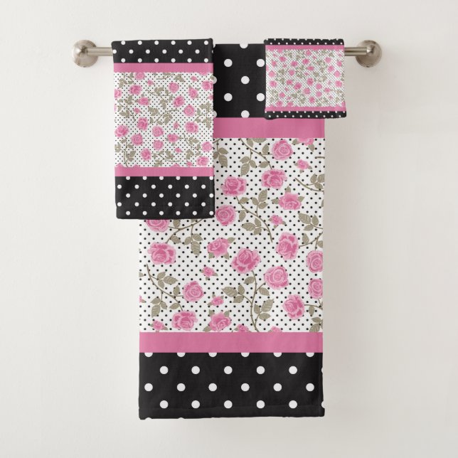 Roses Roses Roses Et Pois Noirs Et Blancs (En situation)