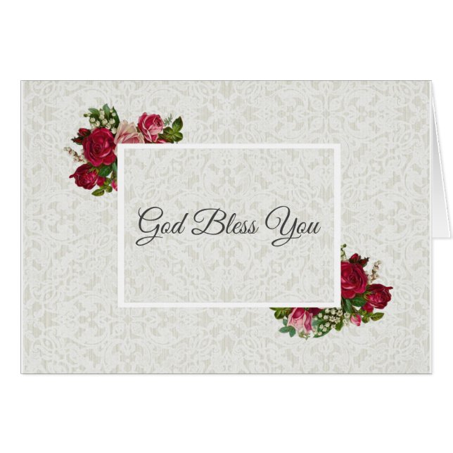 Roses roses roses roses Lys de la vallée Lace blan (Devant horizontal)