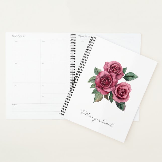 Roses Rouges Floral (Devant avec enveloppe)