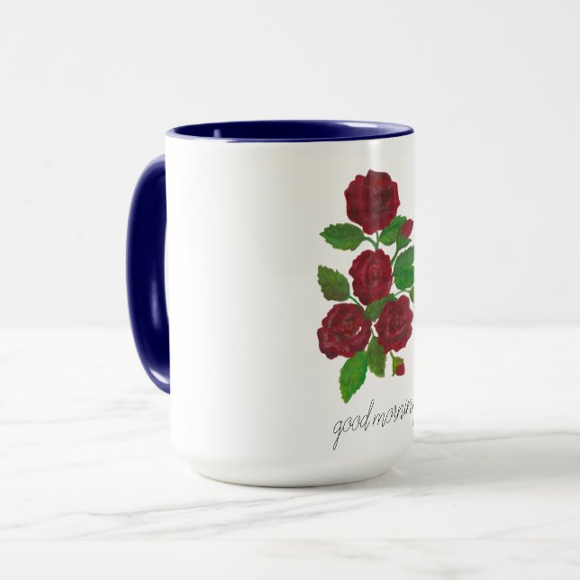 roses rouges Mug (Devant gauche)