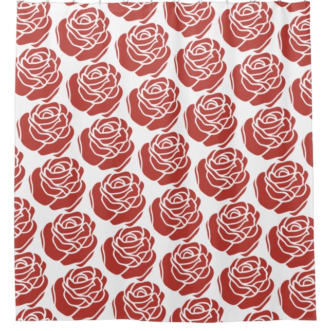 Roses rouges - Rideau de douche (Devant)