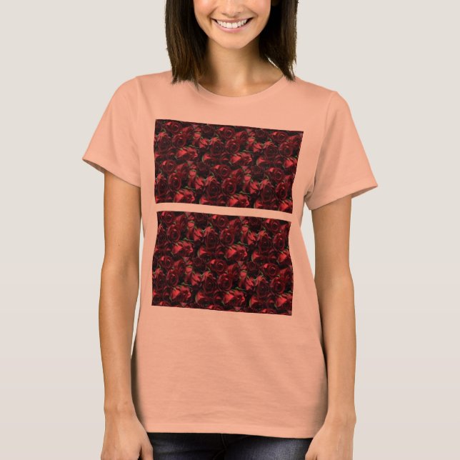 Roses Rouges Roses Florales T-shirt robe (Devant)
