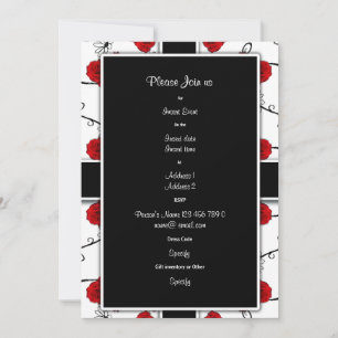Roses rouges rubis - faire-part de mariage personn