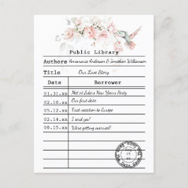 Roses Sage Green Blätter Hummingbird Postkarte