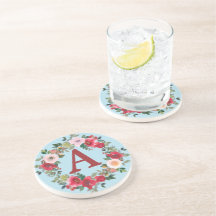 Roses sauvages avec Dessous de verre Arrière - pl
