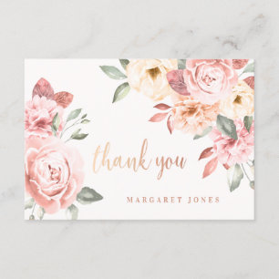 Roses sauvages Carte de notes de remerciements per