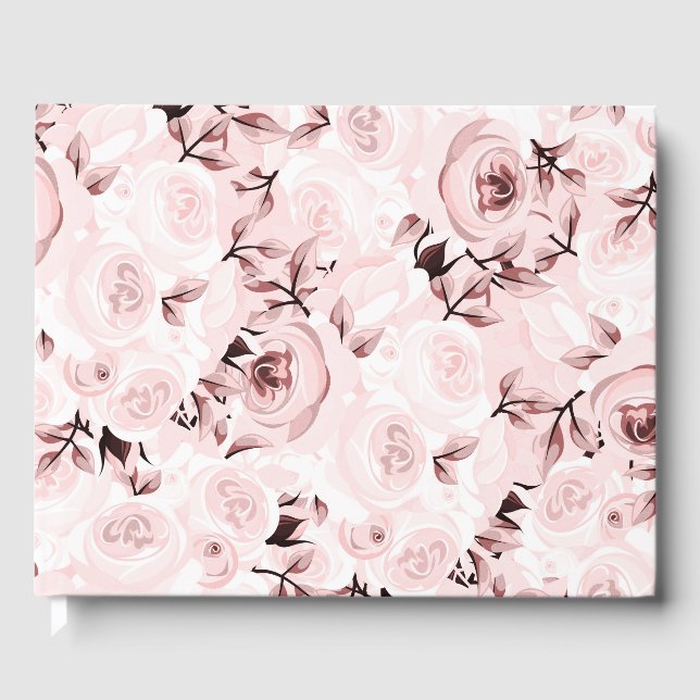 Roses Shabby Chic Glam Elegante Hochzeit Gästebuch (Vorderseite)