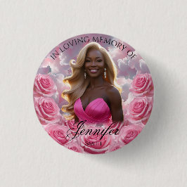 Roses Sky Memorial Button Pink Sky Memorial