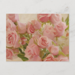 Roses sur cartes postales en toile