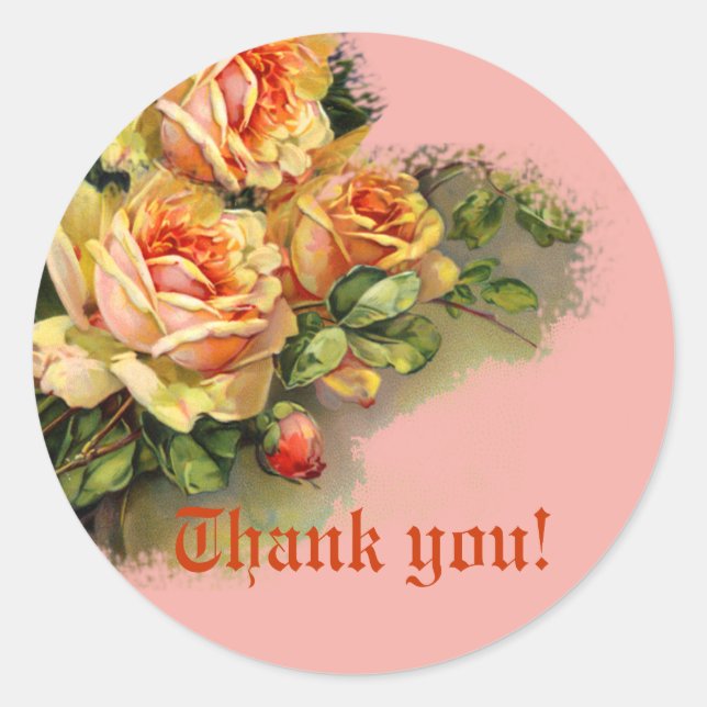 Roses sur Stickers Arrière - plans roses (Devant)