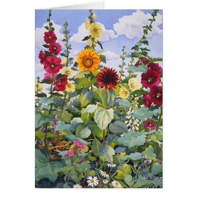 Roses trémière et tournesols 2005 (Devant)