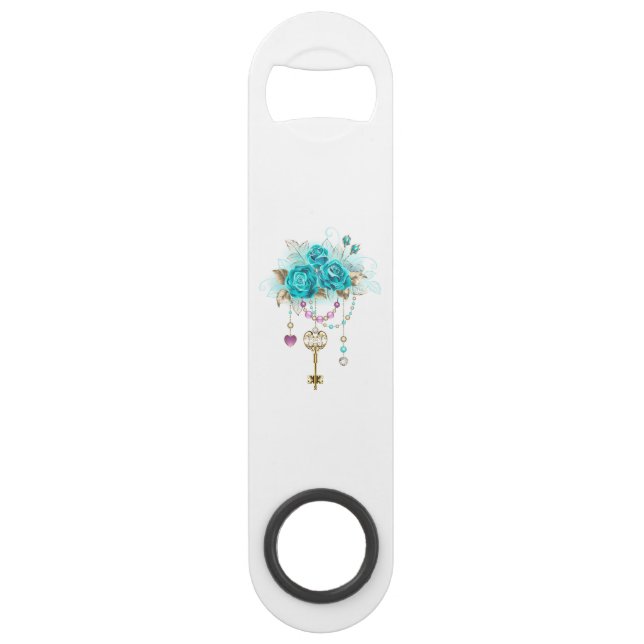 Roses turquoise avec touches (Devant)