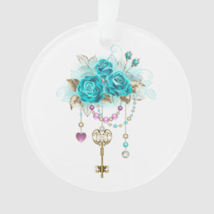 Roses turquoise avec touches