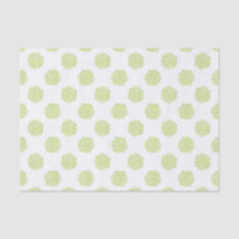 Roses verts sur papier de soie blanc
