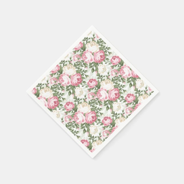 Roses Vintages de serviettes en papier (Coin)