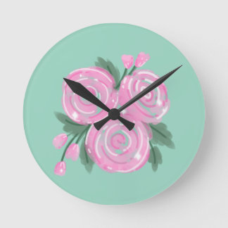 Roses Wall Clock Runde Wanduhr