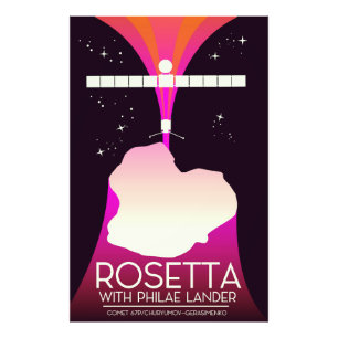 Rosetta & Philae Lander Raumkunst. Fotodruck