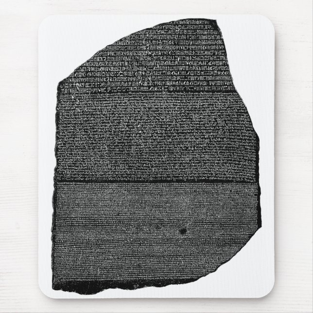Rosetta Stone Ägyptische Granodiorite Stele Mousepad (Vorne)