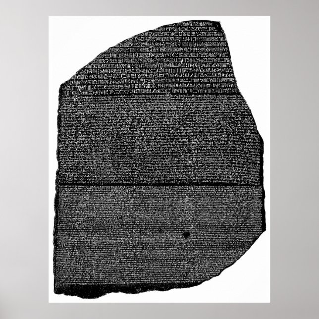 Rosetta Stone Ägyptische Granodioritstele Poster (Vorne)