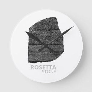 Rosetta Stone: Alte ägyptische Hieroglyph Runde Wanduhr