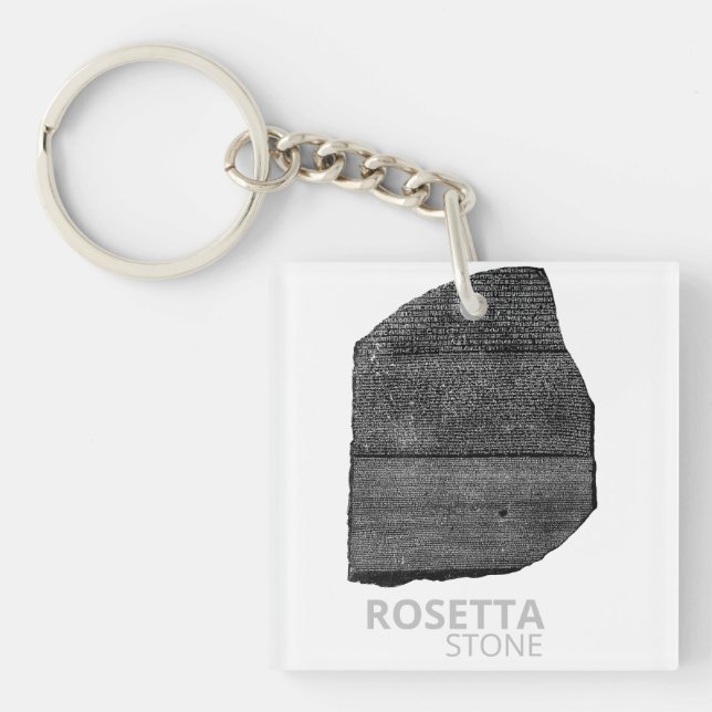 Rosetta Stone: Alte ägyptische Hieroglyph Schlüsselanhänger (Vorderseite)