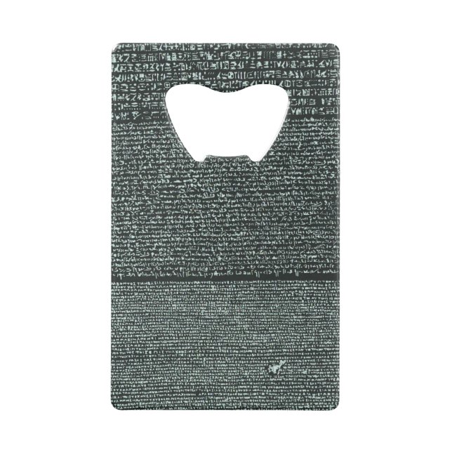 Rosetta Stone Alte ägyptische Hieroglyphen Kreditkarten Flaschenöffner (Rückseite)