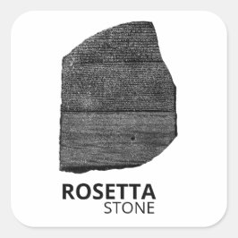 Rosetta Stone: Ancient Egypt Hieroglyph Language Quadratischer Aufkleber