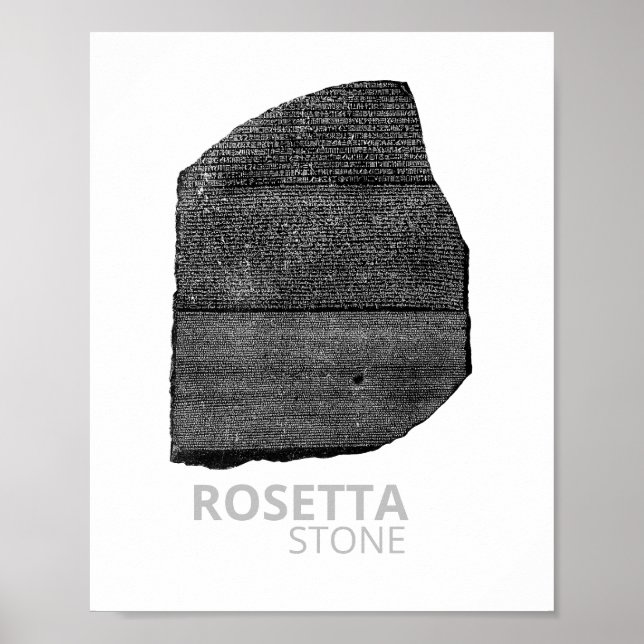 Rosetta Stone pharaoh-Sprachen Dolmetschschlüssel Poster (Vorne)