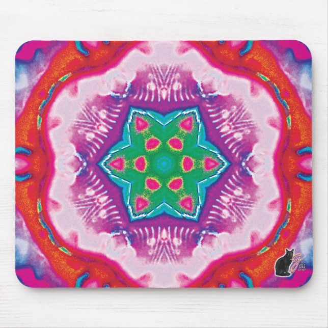 Rosette Kaleidoscope Mouse Pad Mousepad (Vorne)